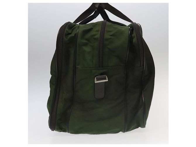 PRADA Borsa Boston Nylon 2way Khaki Argento Auth mr830 Cachi - vista 4