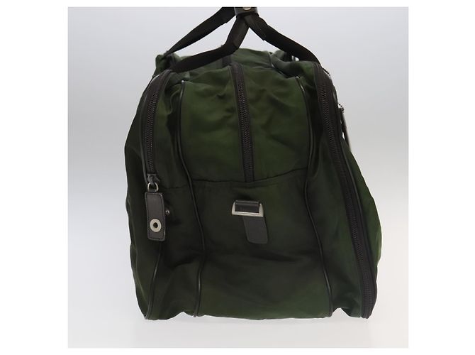 PRADA Borsa Boston Nylon 2way Khaki Argento Auth mr830 Cachi - vista 5