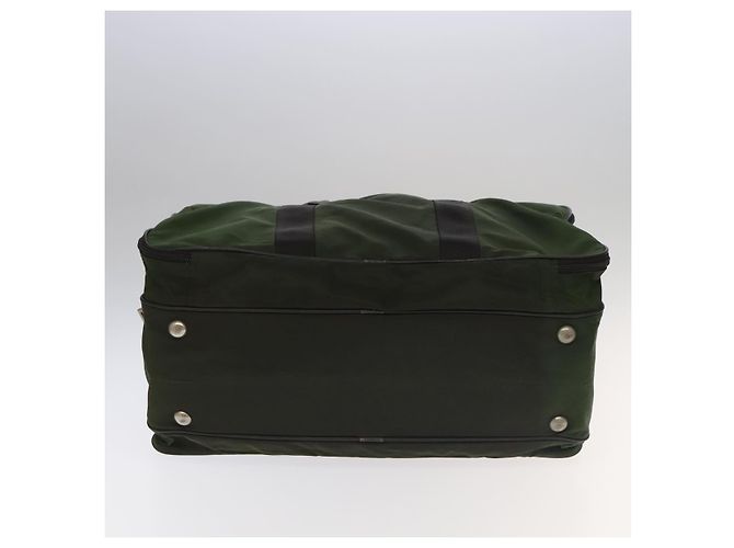 PRADA Borsa Boston Nylon 2way Khaki Argento Auth mr830 Cachi - vista 9