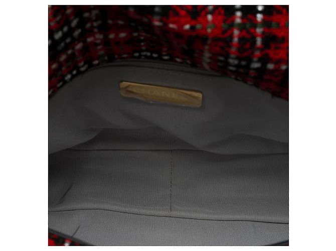 Borsa CHANEL Chanel 19 in Tweed Rosso - 102361 - vista 9