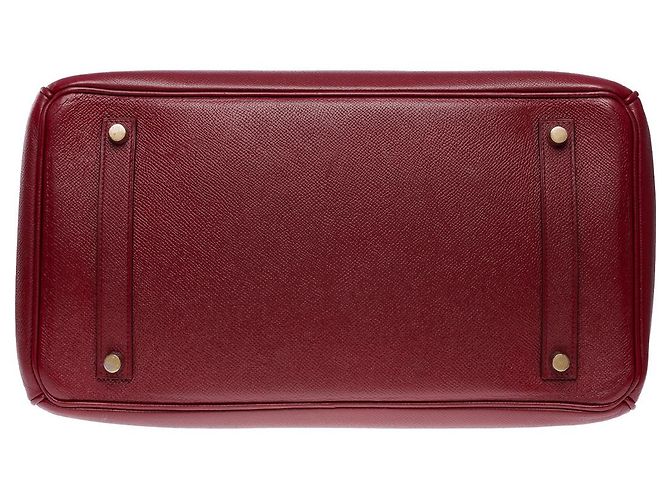 Hermès HERMES Birkin 35 Bag in Red Leather - 102374 - view 10