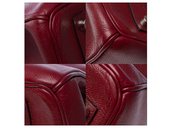 Hermès HERMES Birkin 35 Bag in Red Leather - 102374 - view 11