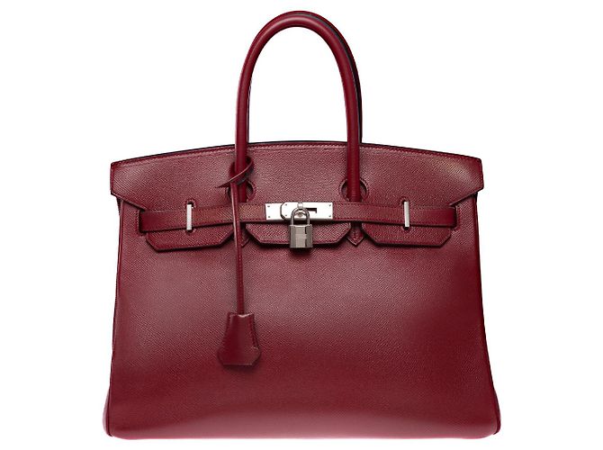 Hermès HERMES Birkin 35 Bag in Red Leather - 102374 - view 2