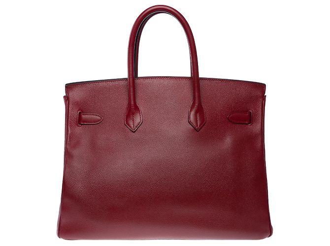 Hermès HERMES Birkin 35 Bag in Red Leather - 102374 - view 3
