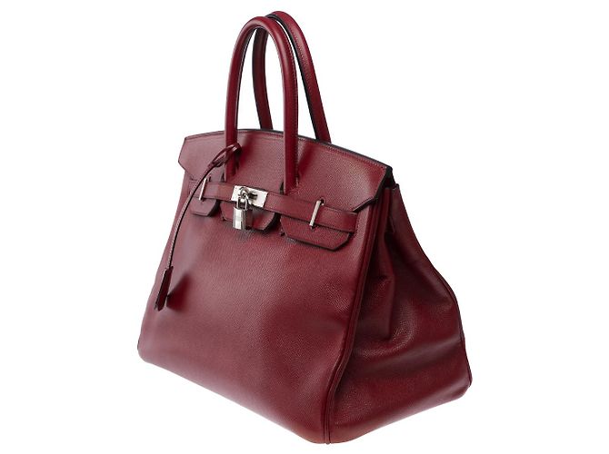 Hermès HERMES Birkin 35 Bag in Red Leather - 102374 - view 4