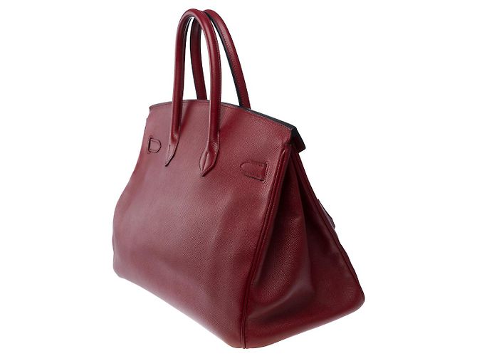 Hermès HERMES Birkin 35 Bag in Red Leather - 102374 - view 5