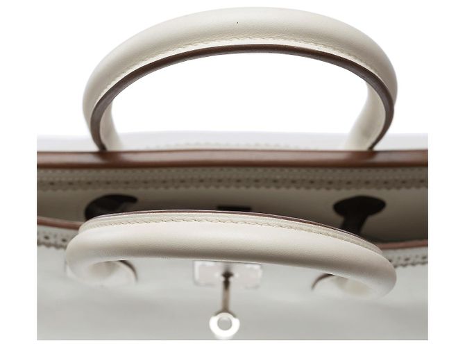 Hermès Sac HERMES Birkin 35 en Cuir Blanc - 102371 - vue 11