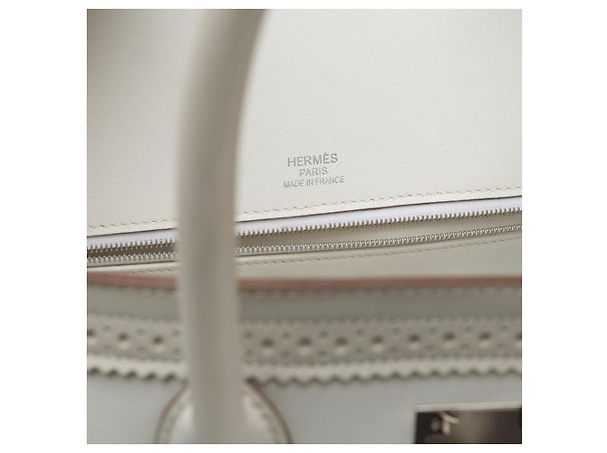 Hermès Sac HERMES Birkin 35 en Cuir Blanc - 102371 - vue 7