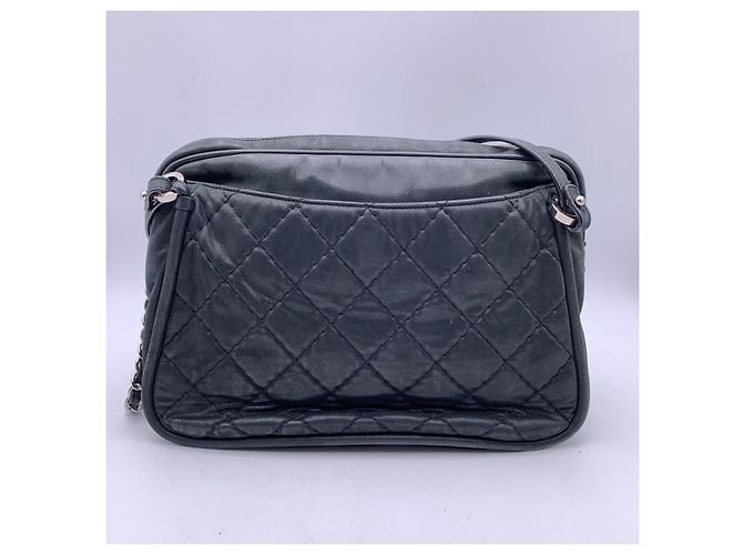 Chanel Borsa a spalla Relax CC in pelle trapuntata nera Nero - vista 3