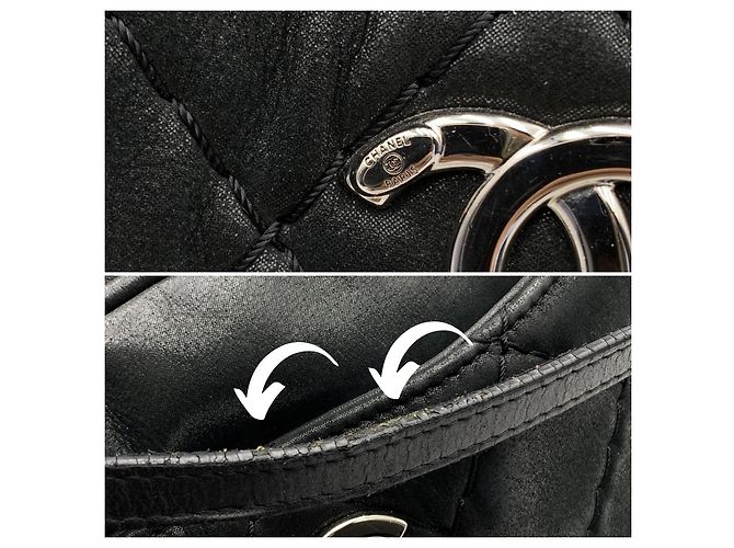 Chanel Borsa a spalla Relax CC in pelle trapuntata nera Nero - vista 8