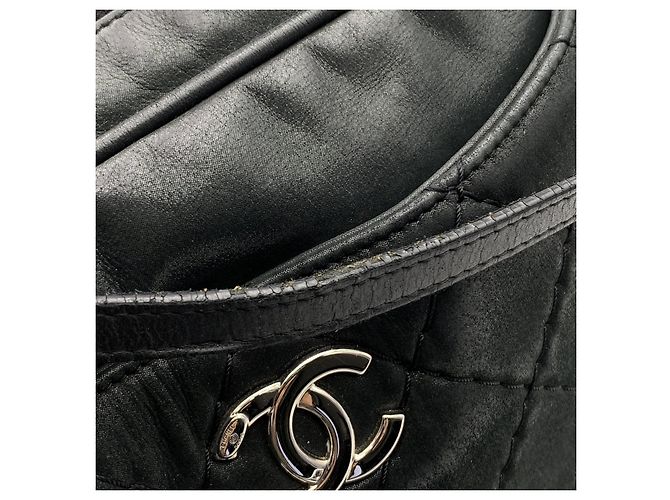 Chanel Borsa a spalla Relax CC in pelle trapuntata nera Nero - vista 9