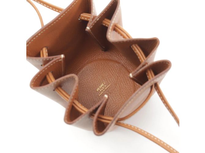 Hermès Bolsa Pouch Gold Vespa Hermes Marrom - vista 4