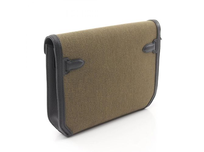 Hermès Borsa Clutch Hermes Kelly Depeche 25 Nero Cachi - vista 3