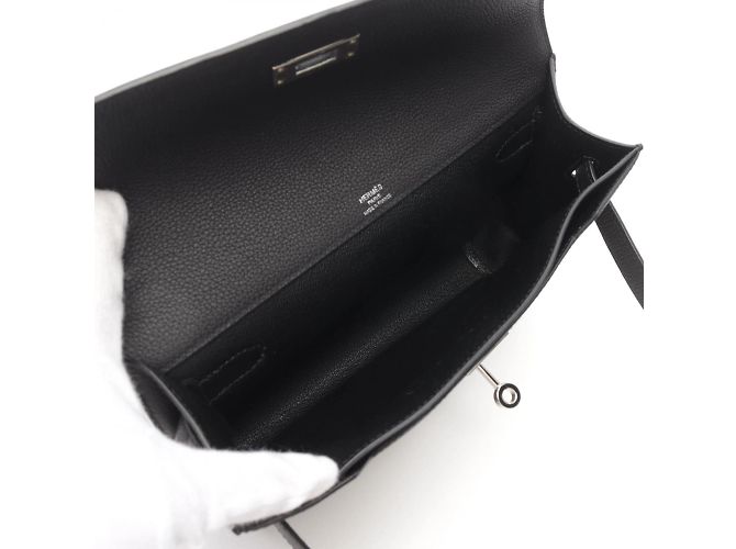 Hermès Borsa Clutch Hermes Kelly Depeche 25 Nero Cachi - vista 4