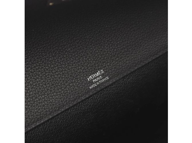 Hermès Borsa Clutch Hermes Kelly Depeche 25 Nero Cachi - vista 5
