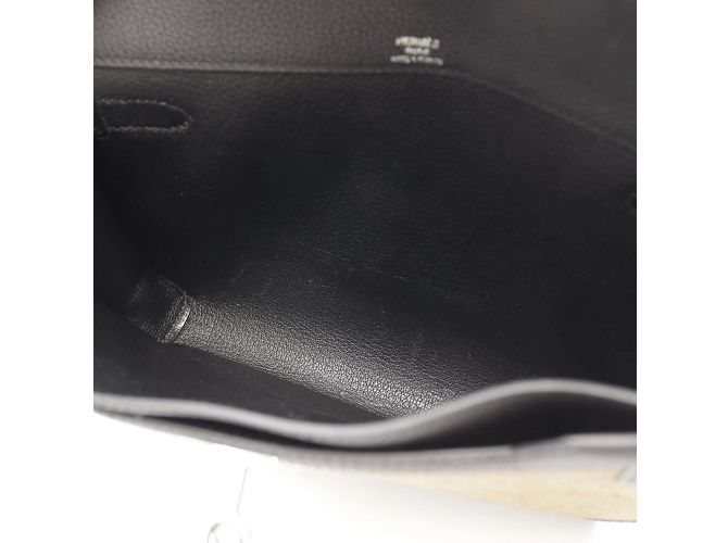 Hermès Borsa Clutch Hermes Kelly Depeche 25 Nero Cachi - vista 7