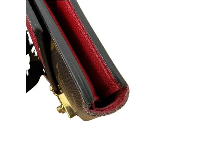 Louis Vuitton Pallas Compact Dreifach-Brieftasche Braun Rot - Ansicht 6