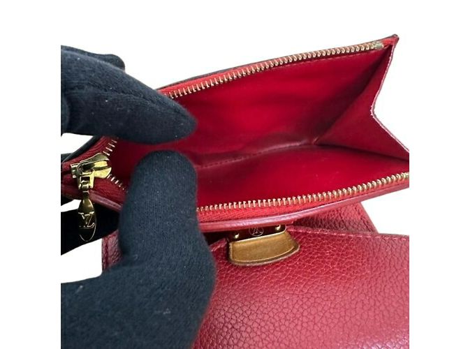 Louis Vuitton Pallas Compact Dreifach-Brieftasche Braun Rot - Ansicht 9