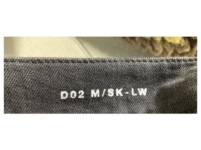 Jeans slim-fit Saint Laurent in denim di cotone nero - vista 7