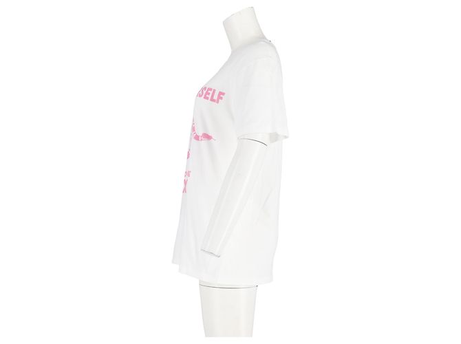 Camiseta Gucci Guccify Yourself en algodón blanco - vista 3