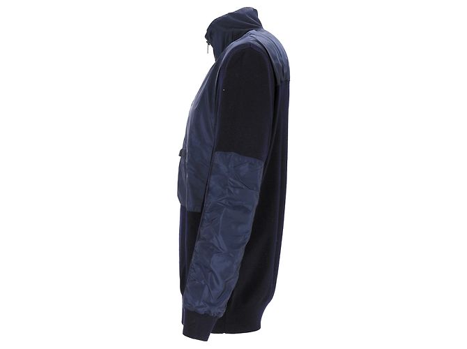 Prada Windbreaker aus marineblauer Wolle und Nylon - Ansicht 4