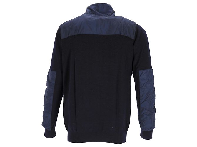 Prada Windbreaker aus marineblauer Wolle und Nylon - Ansicht 5