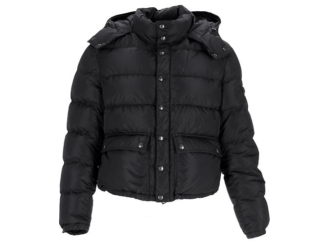 Jaqueta acolchoada com capuz em down Prada Sport em nylon preto - vista 5