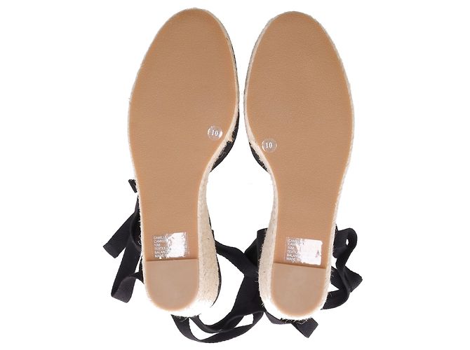 Reformation Camille Wedge con lacci in suede nero - vista 3