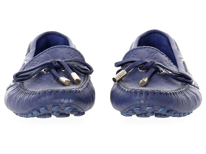 Mocassini piatti Gloria di Louis Vuitton in pelle blu - vista 5