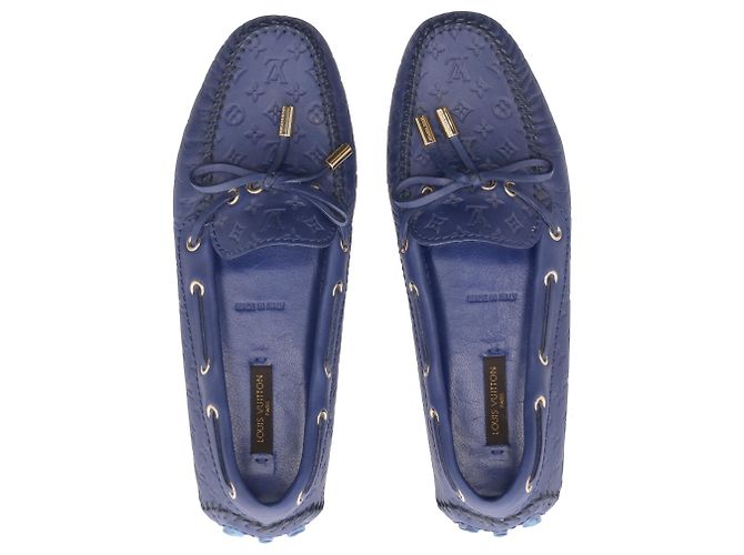 Mocassini piatti Gloria di Louis Vuitton in pelle blu - vista 7