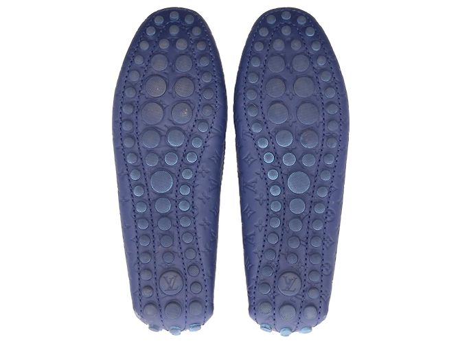 Mocassini piatti Gloria di Louis Vuitton in pelle blu - vista 8