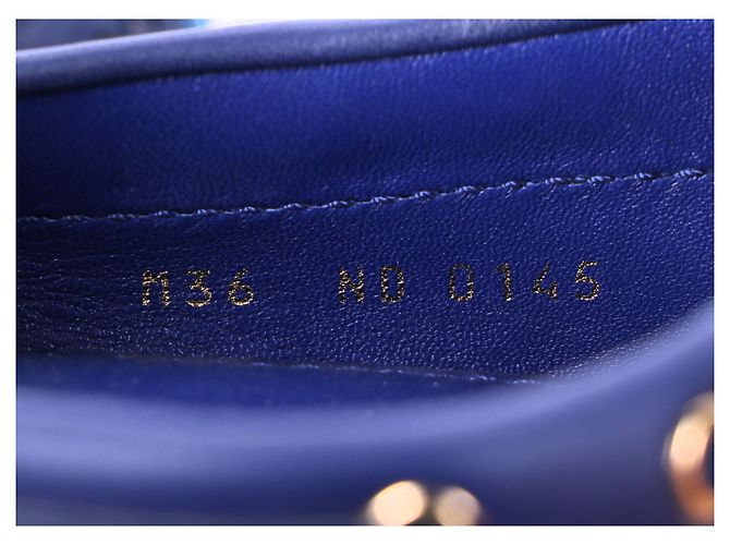 Mocassini piatti Gloria di Louis Vuitton in pelle blu - vista 9