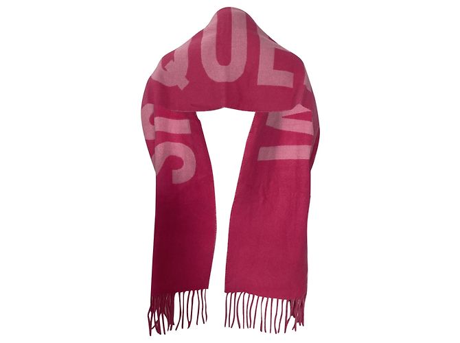 Sciarpa in lana jacquard con logo Jacquemus in rosa Marrone - vista 2