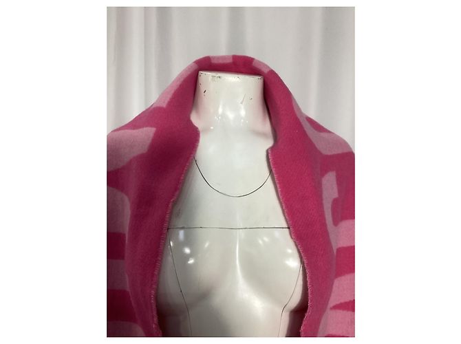 Sciarpa in lana jacquard con logo Jacquemus in rosa Marrone - vista 7