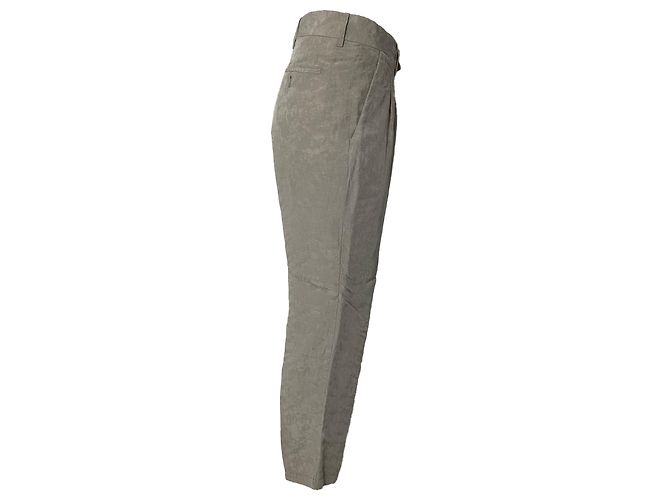 Pantalones cropped Giorgio Armani en algodón gris - vista 2
