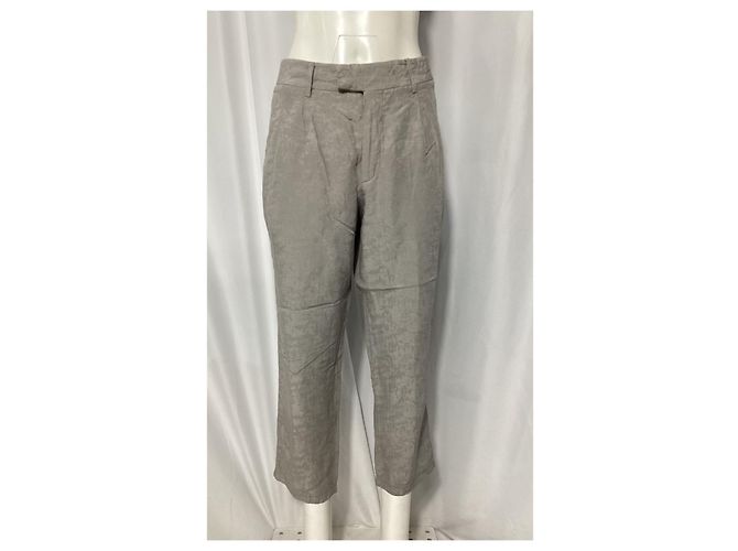 Pantalones cropped Giorgio Armani en algodón gris - vista 5