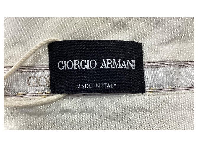 Pantalones cropped Giorgio Armani en algodón gris - vista 8