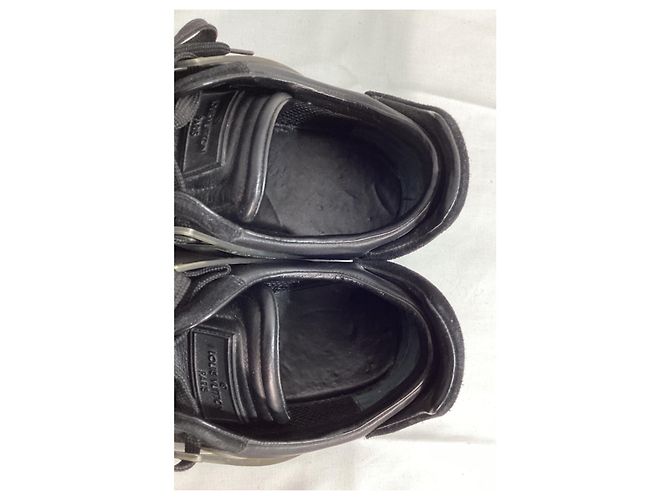 Sneakers basse Louis Vuitton in pelle nera e camoscio Nero - vista 13