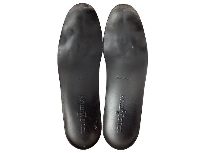 Sneakers basse Louis Vuitton in pelle nera e camoscio Nero - vista 5