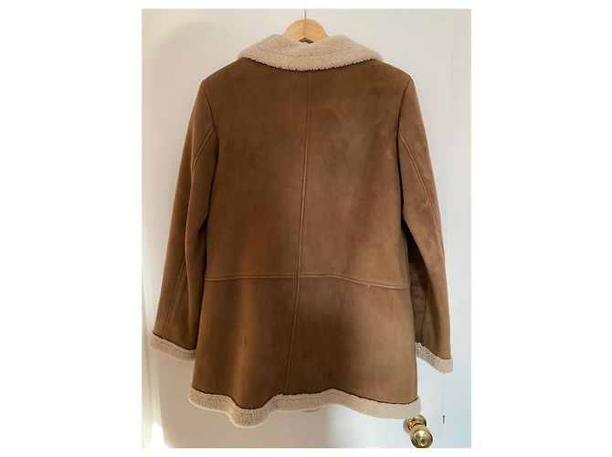 Abrigo 3/4 de piel de cordero Pablo De Gerard Darel Camel Camello - vista 2