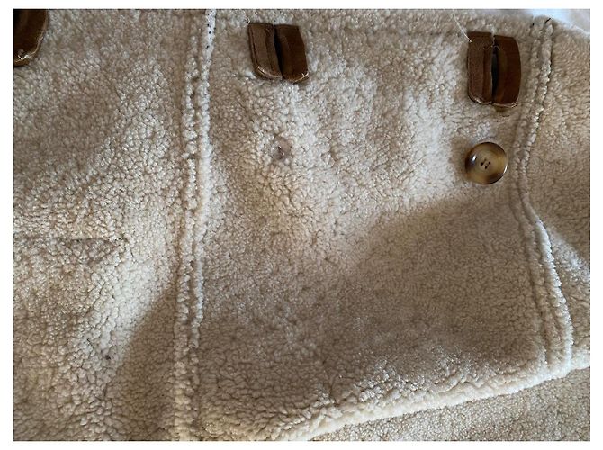 Abrigo 3/4 de piel de cordero Pablo De Gerard Darel Camel Camello - vista 5