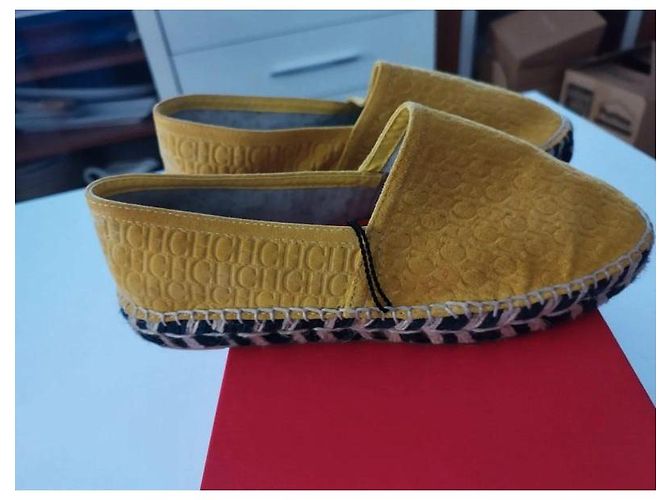 Espadrillas Carolina Herrera in pelle senape - vista 2