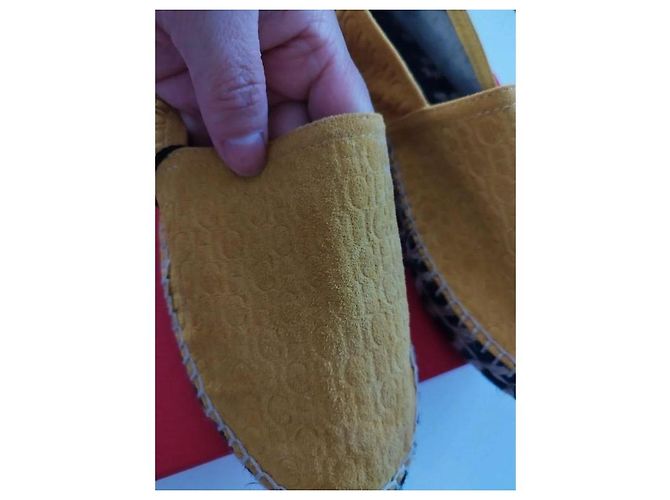 Espadrillas Carolina Herrera in pelle senape - vista 3