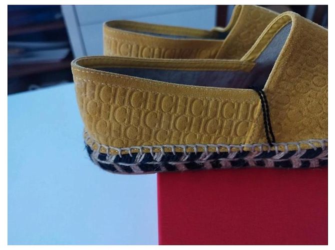 Espadrillas Carolina Herrera in pelle senape - vista 5
