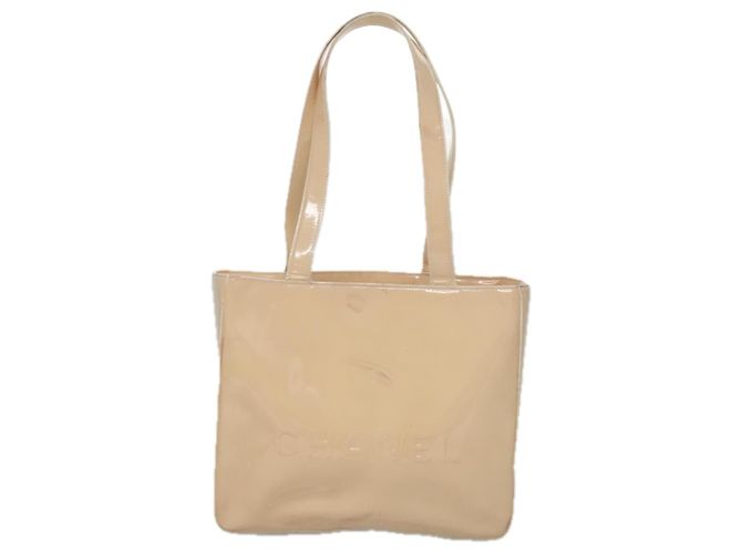 CHANEL Tote Bag Email Beige Gold CC Auth bs20922 Golden - Ansicht 2