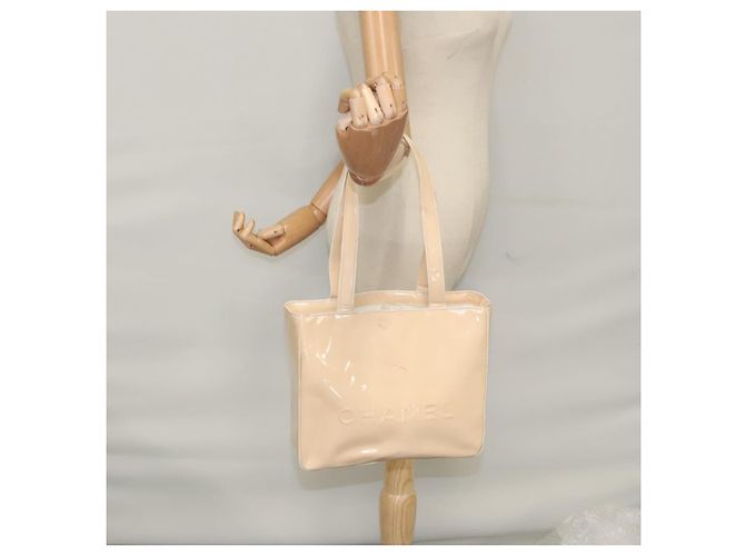 CHANEL Tote Bag Email Beige Gold CC Auth bs20922 Golden - Ansicht 26