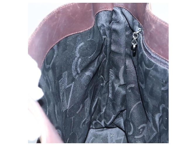Borsa a spalla Vala in tela marrone Salvatore Ferragamo Auth bs20980 - vista 18