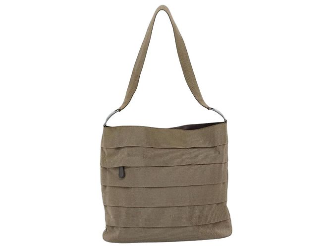 Borsa a spalla Vala in tela marrone Salvatore Ferragamo Auth bs20980 - vista 2