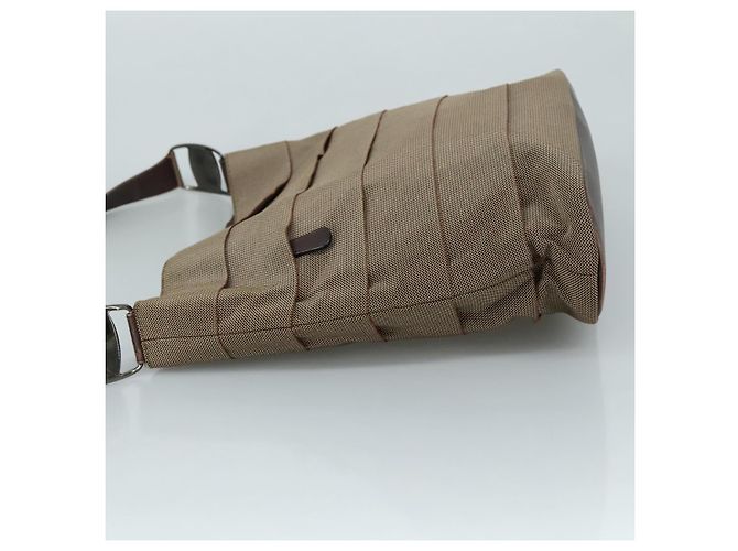 Borsa a spalla Vala in tela marrone Salvatore Ferragamo Auth bs20980 - vista 5