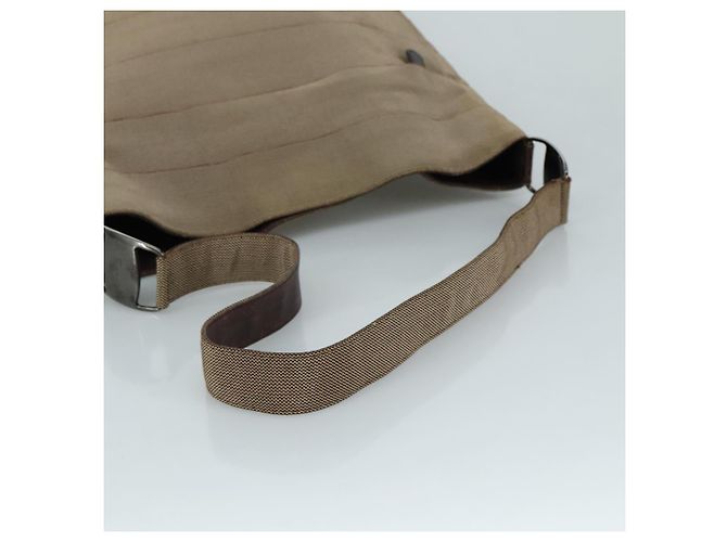 Borsa a spalla Vala in tela marrone Salvatore Ferragamo Auth bs20980 - vista 7
